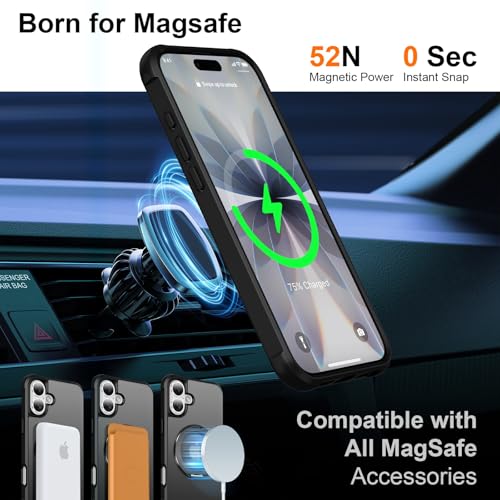 360°Magnetic Swivel Ring for iPhone 17 Case-Black - color: Black, size: iPhone 17