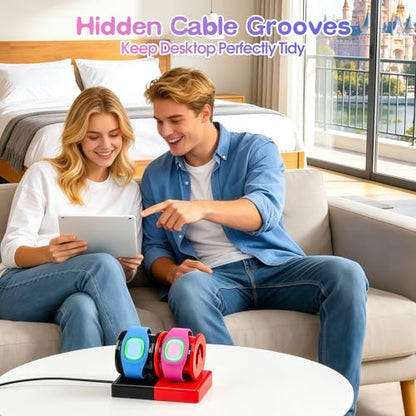 Modular Charging Stand for MagicBand+, Expandable 2-4 Slot Dock - color: 2-Slot Modular Pack