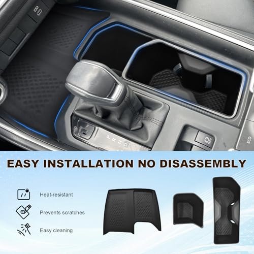 Cup Holder Insert & Wireless Charging Mat for Toyota Grand Highlander - size: For Grand Highlander 2024-2026 2pcs