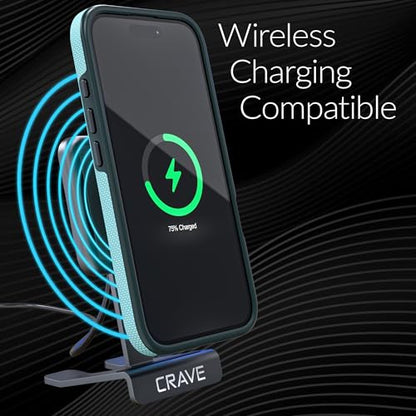 Crave Dual Guard Compatible with iPhone 16 Case, Compatible with MagSafe Shockproof Protection Dual Layer Case for Apple iPhone 16 (6.1") - Aqua - color: Aqua