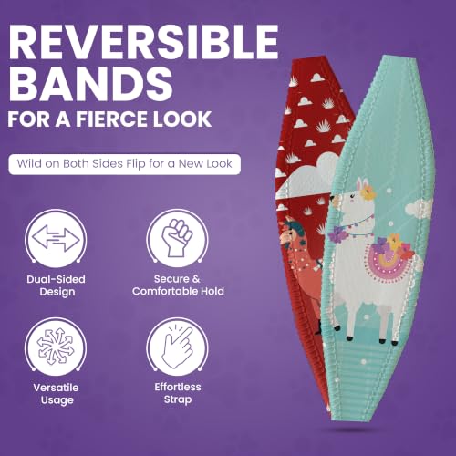 Switchbands Animal Phone Grip Strap 2 Pack – Reversible Elastic Strap, Adhesive-Free Security, Arthritis Friendly, Anti-Theft Protection, Wireless Charging Compatible, Universal Fit – Como se Llama - color: Como se Llama, size: Pack of 2