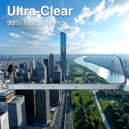 EZ-GLAZ-4+2 Pack for iPhone 15 Screen Protector (6.1") HD Clear - size: iPhone 15