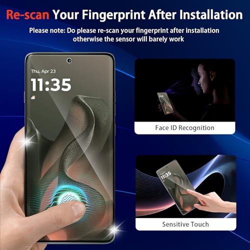 (3+2 Pack) for Motorola Moto Edge 2025 Privacy Screen Protector,3 Pack Screen Protector + 2 Pack Camera Protection,Flexible TPU Film(Not Tempered Glass) [3D Touch][Bubble-Free][Anti-Scratch]