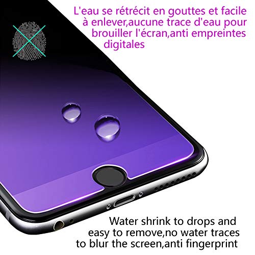 Anti Blue Light Screen Protector for iPhone 8 Plus,2.5D Edge 9H Tempered Glass Protective Film for iPhone 8 Plus - size: 8 Plus