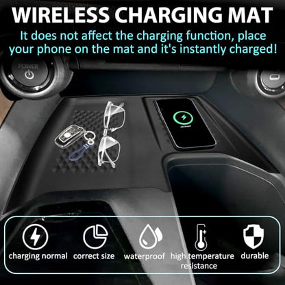 Wireless Charging Anti-Slip Mat for Grand Highlander 2024 2025 2026 Silicone Center Console Phone Charger Pad Liners Anti-Scratch Waterproof Protective Cover Pad Interior Accessories - size: for Grand Highlander 2024 2025