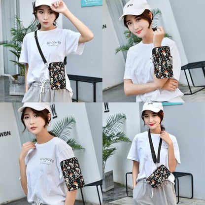 BIAOTIE Lightweight Small Crossbody bags Cell Phone Purses Travel Pouch Shoulder Bag for Women - color: Black-skeleton