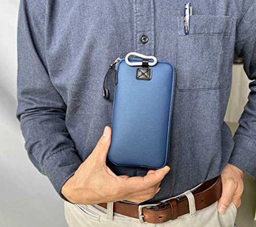 OneJoy Neoprene Phone Pouch, Lightweight Protective Cellphone Sleeve with Large Zipper Opening, Inner Pocket, Thermal Insulated, Durable Cell Phone Carrier for iPhone & Smartphones [ Navy ] - color: Navy