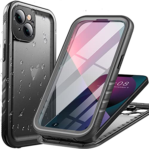 Cozycase for iPhone 14 Plus Waterproof Case Full Body Heavy Duty Black | 360 Shockproof with Screen Camera Protector Military Grade Double Water Dust Drop Proof Hard Rugged Tough Front Back Cover - color: Black, size: iPhone 14 Plus (6.7")