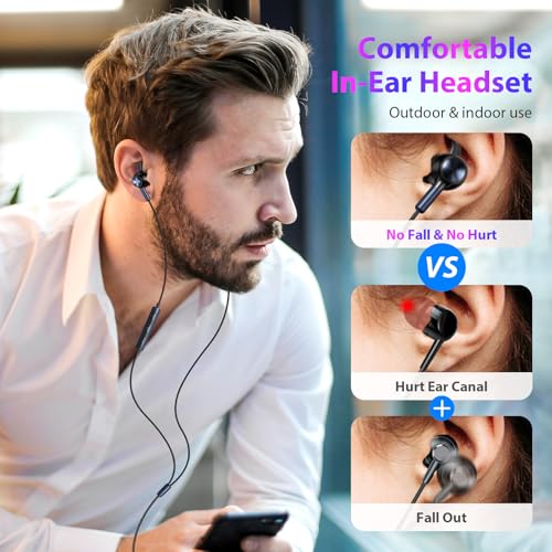 APETOO 3.5mm Wired Earbuds Sport in-Ear Headphones Mute Mic Stereo Bass - color: Black-Blue
