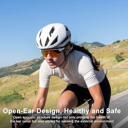 LEVN Open Ear Headphones, Running Headphones Bluetooth 5.3, 14H Battery Sweatproof & Water-Resistant, Wireless with Built-in Mic for Sport, Cycling, Workout, Gift