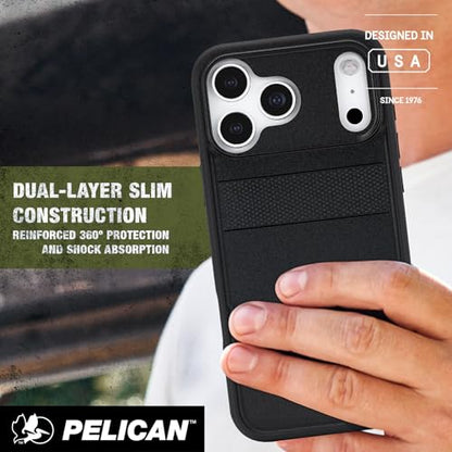 Pelican Protector iPhone 17 Pro Max Case - Rugged MagSafe Phone Case -Black | Magnetic Phone Case w/16ft Military-Grade Drop Protection - Anti-Scratch, Heavy Duty Phone Cover for iPhone 17 Pro Max - color: Black - Pro Max, style: iPhone 17 Pro Max