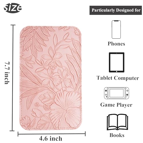 Airplane Travel Essentials for Flying Flex Flap Cell Phone Holder & Flexible Tablet Stand for Desk, Bed, Treadmill, Home & in-Flight Airplane Travel Accessories(1-Carved Pink) - color: 1-Carved Pink