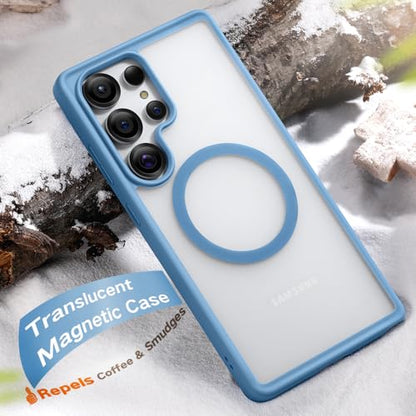 Maledan StainGuard Case for Samsung Galaxy S25 Ultra - Compatible with MagSafe S25 Ultra Case, Slim Magnetic Phone Cases for Samsung S25 Ultra Case Cover [Qi2 Certified][Military Shockproof], Sky Blue - color: StainGuard Steel Sky