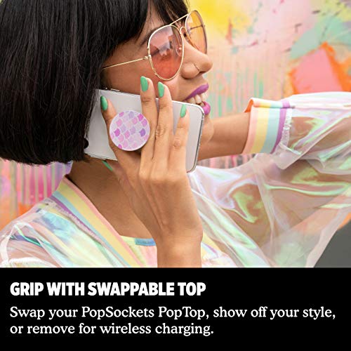 PopSockets PopGrip - Expanding Stand and Grip with Swappable Top - Glitter Mermaid - color: Mermaid