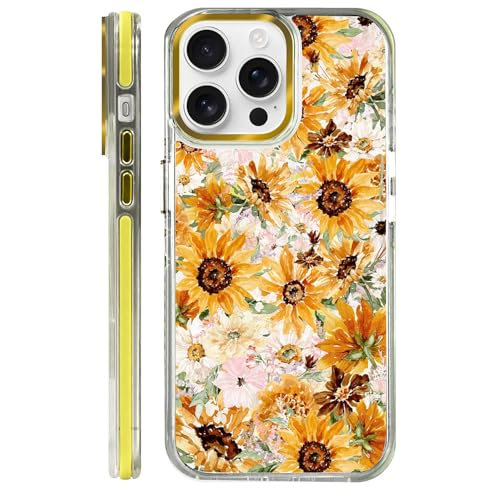 VisEnt Clear Case for iPhone 14 Pro, Magnetic Phone Case, Transparent Slim Cover, Military Grade Protection, Shockproof, Anti-Yellowing, Scratch Resistant, Vintage Sunflower Floral - color: Vintage Sunflower Floral, size: Iphone 14 Pro