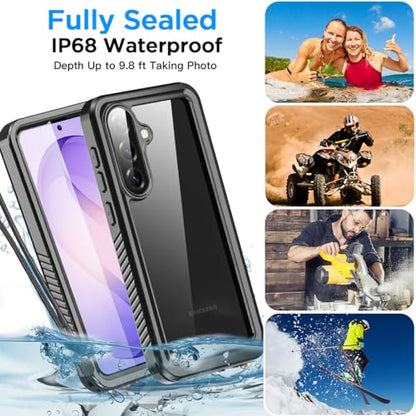 AICase for Samsung Galaxy S26 Case Waterproof, Clear Water Proof Shockproof Snowproof Dustproof Full Body Rugged Transparent Underwater Phone Case for Galaxy S26 Built-in Screen Protector - size: S26