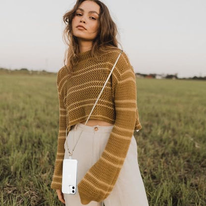 Crossbody Phone Strap Detachable CellPhone Lanyard Chain Shoulder Neck with Wrist Strap Charm Finger Grip 3 Patches Tether Anti Theft Universal for iPhone 17 16 Pro Max 15 14 13 Samsung Gold - color: S-gold