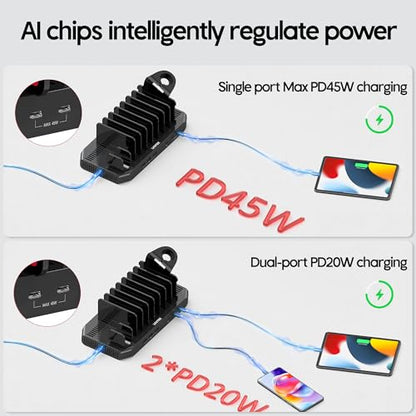Unitek USB C Charging Station for Multi-Devices, Charger Dock with 2xPD 20W - color: PD*2,Black, size: Pack of 1