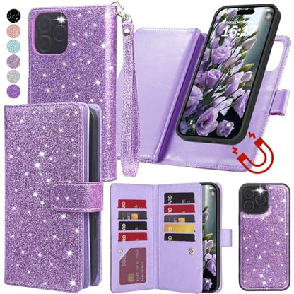 Varikke for iPhone 13 Pro Max Case Wallet Magnetic Detachable, Light Purple - color: (Standard) Light Purple, size: iPhone 13 Pro Max 6.7"