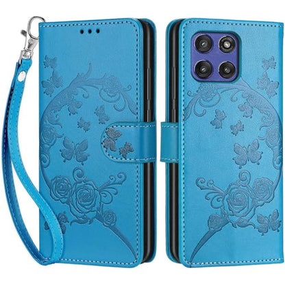 for Motorola Moto G Stylus 5G 2025 Wallet case, Blue-Flower | 3 Card Holders, Kickstand, Shockproof TPU Shell, PU Leather, Magnetic Closure, Protective Flip Folio Cover, Women - color: 7