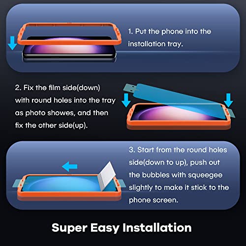 FANGTIAN 4-Pack for Samsung Galaxy S23 Screen Protector Film [6.1"] - size: S23-6.1 Inch
