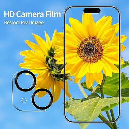PEHAEL for iPhone 15 Pro Privacy Screen Protector+Camera Lens Protector