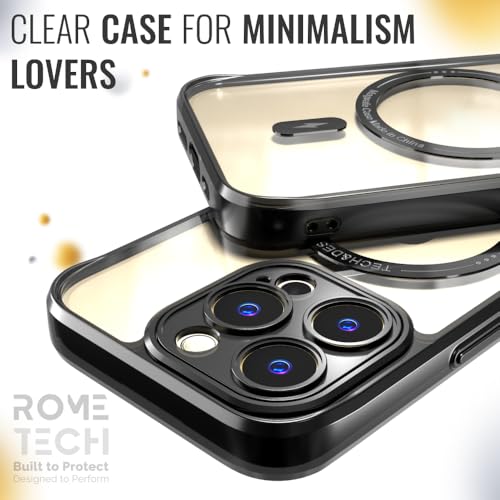 Rome Tech Clear Case Compatible with MagSafe for iPhone 14 Pro (2022) - Slim and Rugged Fit Thin Shockproof Case Compatible with Magsafe Devices - Clarity - style: iPhone 14 Pro