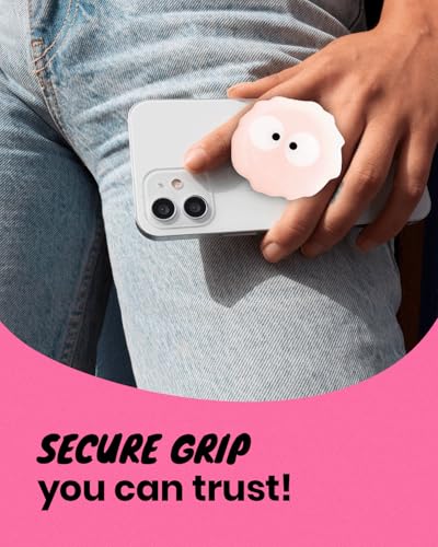 On The Grip Cute Cartoon Briquette Acrylic Multi Functional Collapsible Expandable Mobile Phone Grip & Kickstand (Pink) - color: Pink