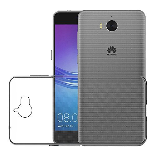 MaiJin Case for Huawei Y5 2017 / Huawei Y6 2017 (5 inch) Soft TPU Rubber Gel Bumper Transparent Back Cover