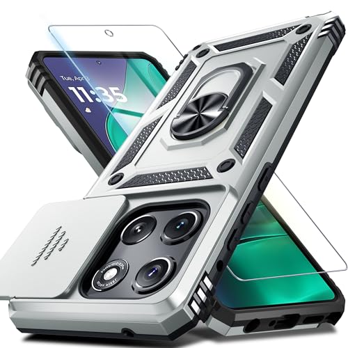 for Moto G Stylus 5G 2026/2025 Case Built in Slide Camera Cover - color: Silver, size: Moto G Stylus 5G 2026/2025