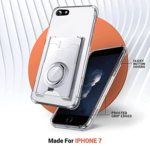 Shields Up for iPhone SE3/SE2 Case/iPhone 8/7 Case with Card Holder, Clear - color: Clear, size: iPhone 7/8/SE2/SE3