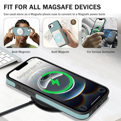 for iPhone 16e / iPhone 17e Wallet Case, 2-in-1 Detachable Phone Case, Card Holder RFID Blocking, Fashionable Faux Leather Card Slot & Folding Design (Blue 6.1'') - color: Blue, size: iPhone 16E