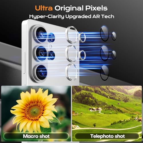 Camera Lens Protector for Samsung Galaxy S26 Ultra, Sapphire Glass Metal Individual Camera Cover Screen, Anti-drop, Case Friendly- White