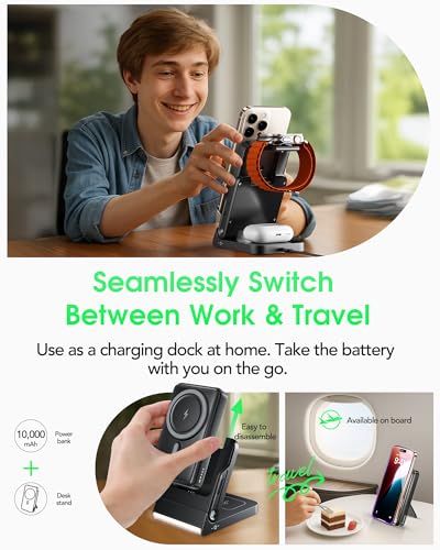 5 in 1 Charging Station Portable Charger Power Bank for Apple Watch Charger