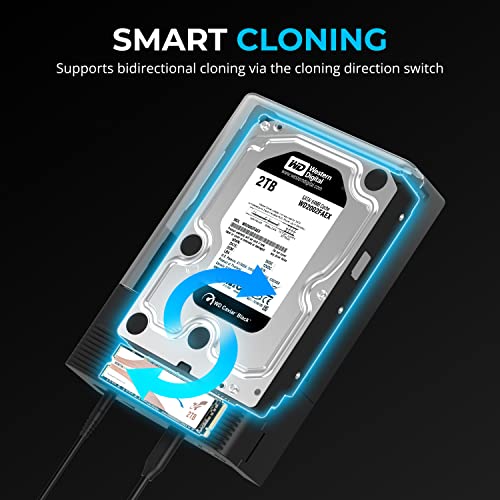SABRENT Lay Flat NVMe & SATA HDD/SSD Dock, USB-C 10Gbps (DS-UFNC) - size: USB-C Docking Station - Tool-Free