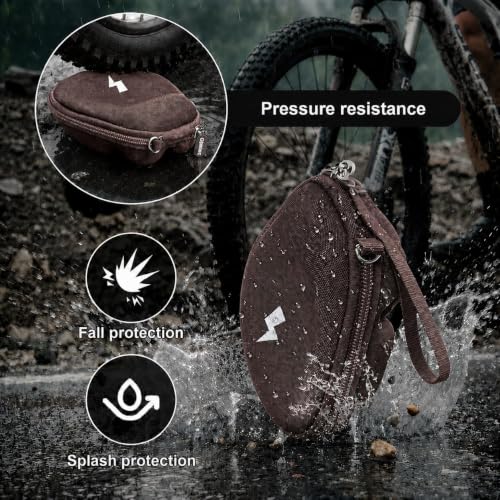 Casmilee Headphones Case Compatible with SHOKZ OpenRun Pro 2/1/Mini, OpenRun Standard/Mini, OpenMove, OpenSwim Pro, OpenSwim, Open-Ear Bone Conduction Sport Headphones, Travel Storage Only (Brown) - color: Coffee