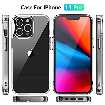 navor Transparent Phone Case Compatible with iPhone 13 Pro 6.1-inch Lightweight Anti-Yellowing Scratch-Resistant Slim Fit [Clear]