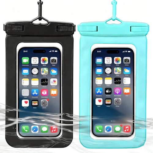 HEYSONG Waterproof Phone Pouch with Touch Screen, Secure Phone Protector for Beach, Kayaking & Water Activities, Fits Large Phones