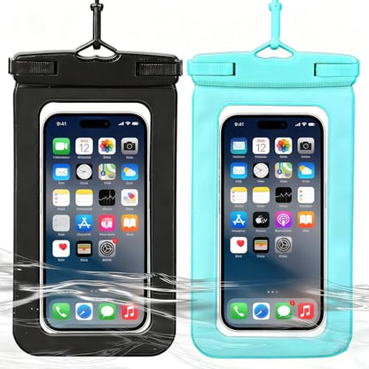 HEYSONG Waterproof Phone Pouch with Touch Screen, Secure Phone Protector for Beach, Kayaking & Water Activities, Fits Large Phones