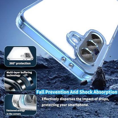 for Samsung Galaxy A36 5G TPU Phone Case (Transparent Blue) | Transparent TPU Smartphone Case, Anti-Fingerprint, Shockproof, Ultra-Thin Durable Protective Cover for Samsung Galaxy A36 - color: Transparent blue
