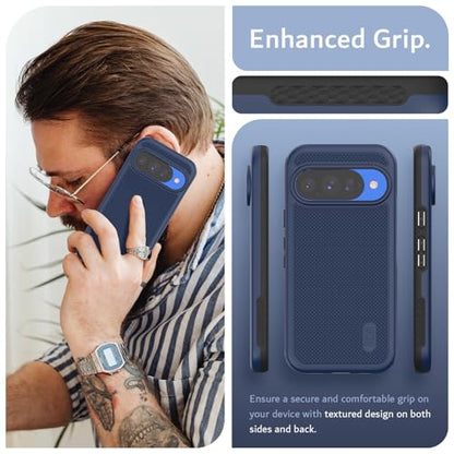 TUDIA for Google Pixel 10 / Pixel 10 Pro Cases 2025 MergeGrip Case – [Military Grade Drop Tested] Dual Layer Rugged Slim Shockproof Heavy Duty Protective Phone Cover - Indigo Blue - color: Indigo Blue, size: Pixel 10 / 10 Pro