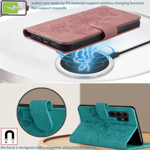 Case Wallet for Motorola Moto G Power 2025/ G Power 2026, Turquoise | RFID Blocking, 3 Card Holder Stand, Shockproof TPU Shell, PU Leather Magnetic Closure, 6.8-inch - color: Turquoise
