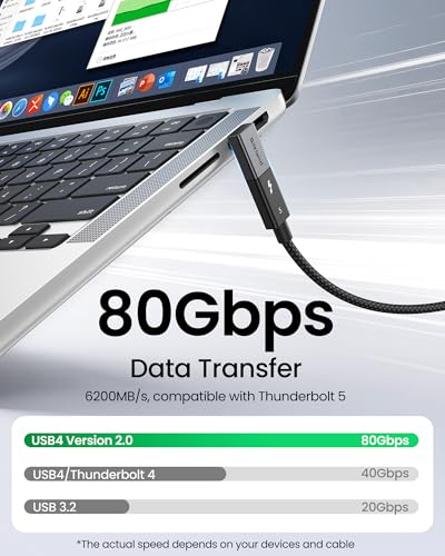 Silkland 80Gbps USB C 90 Degree Right Angle Adapter 2 Pack 16K 240W USB4 - style: 90 Degree