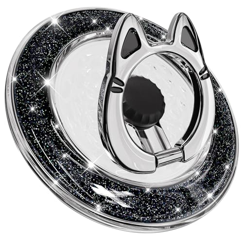 Magnetic Phone Ring Holder for MagSafe, [Flexible 360° Rotation] Magnet Finger Ring Grip Stand Holder, Fit for iPhone 16 15 14 13 12, Pro, Pro Max, Plus, Mag Safe Accessories, All Black - color: All Black