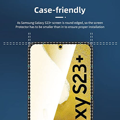 NEW'C for Samsung Galaxy S23+ (S23 Plus) Screen Protector Tempered Glass - size: S23+ 6.6 inches