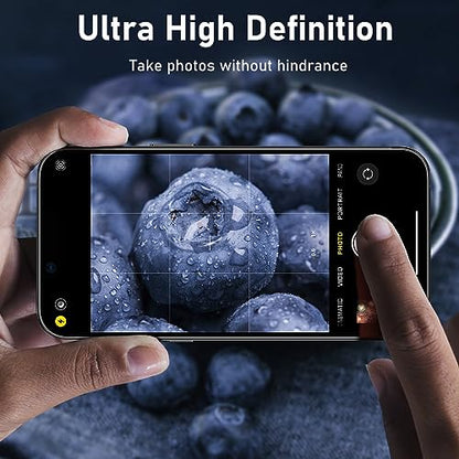 UniqueMe for iPhone 13 Pro/iPhone 13 Pro Max Camera Lens Protector-Black - color: Graphite (bling circle)