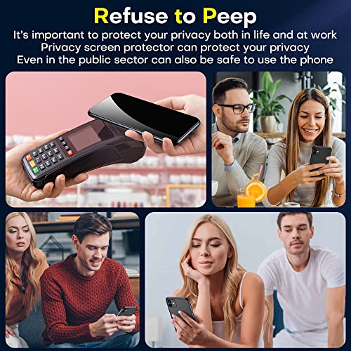 ImpactStrong Anti-Spy Privacy Screen Protector for iPhone 12 Pro Max (6.7-Inch), 9H Tempered Glass, Shatter-Resistant, Anti-Scratch, Easy Install Kit, Case Friendly, 2-Pack - size: iPhone 12 Pro Max