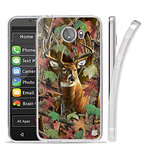 Compatible with GreatCall Jitterbug Smart2 (5.5” Screen) Smartphone Compatible with Seniors/Phone Skin Case Slim - color: Deer Outdoors Hunting Camo