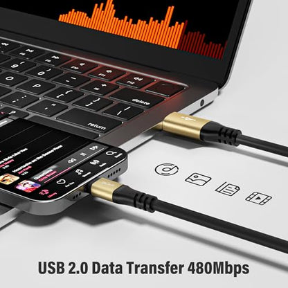 100W USB C to USB C Cable 20FT, Type-C Extra-Long 5A Fast Charging Cable, Compatible with iPhone 17 16 15 Pro Max Plus, MacBook Pro, iPad Air/Pro, Carplay - size: 20 FT