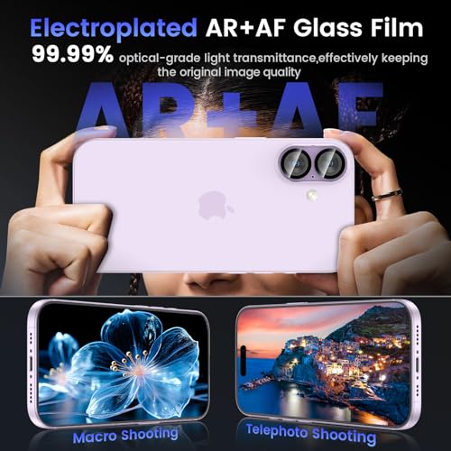 Tensea 3Pcs for iPhone 17/iPhone 16 Camera Lens Protector - size: for iPhone 17/ iPhone 16